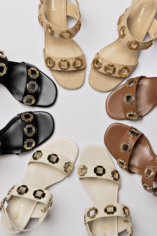 Milan Sandal In Caramel Leather