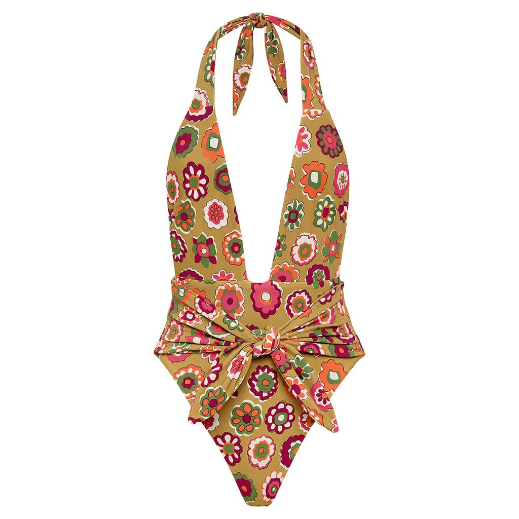 Mazzy Floral Tropez Tie-Up One-Piece