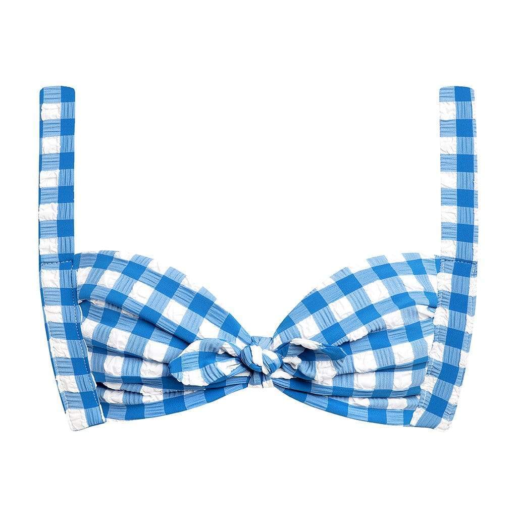 Blue store checkered bikini