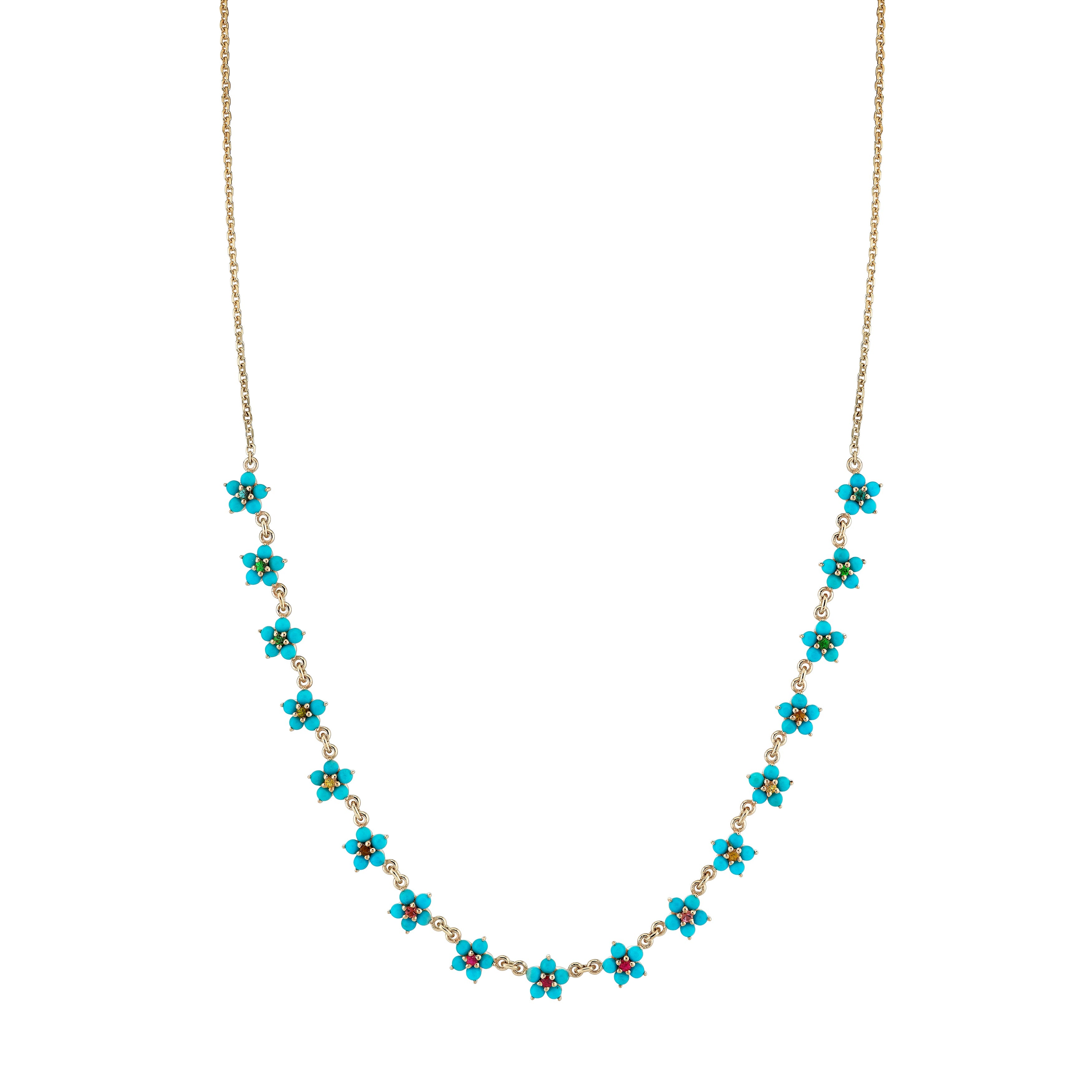 Turquoise and Tourmaline Aurora Necklace