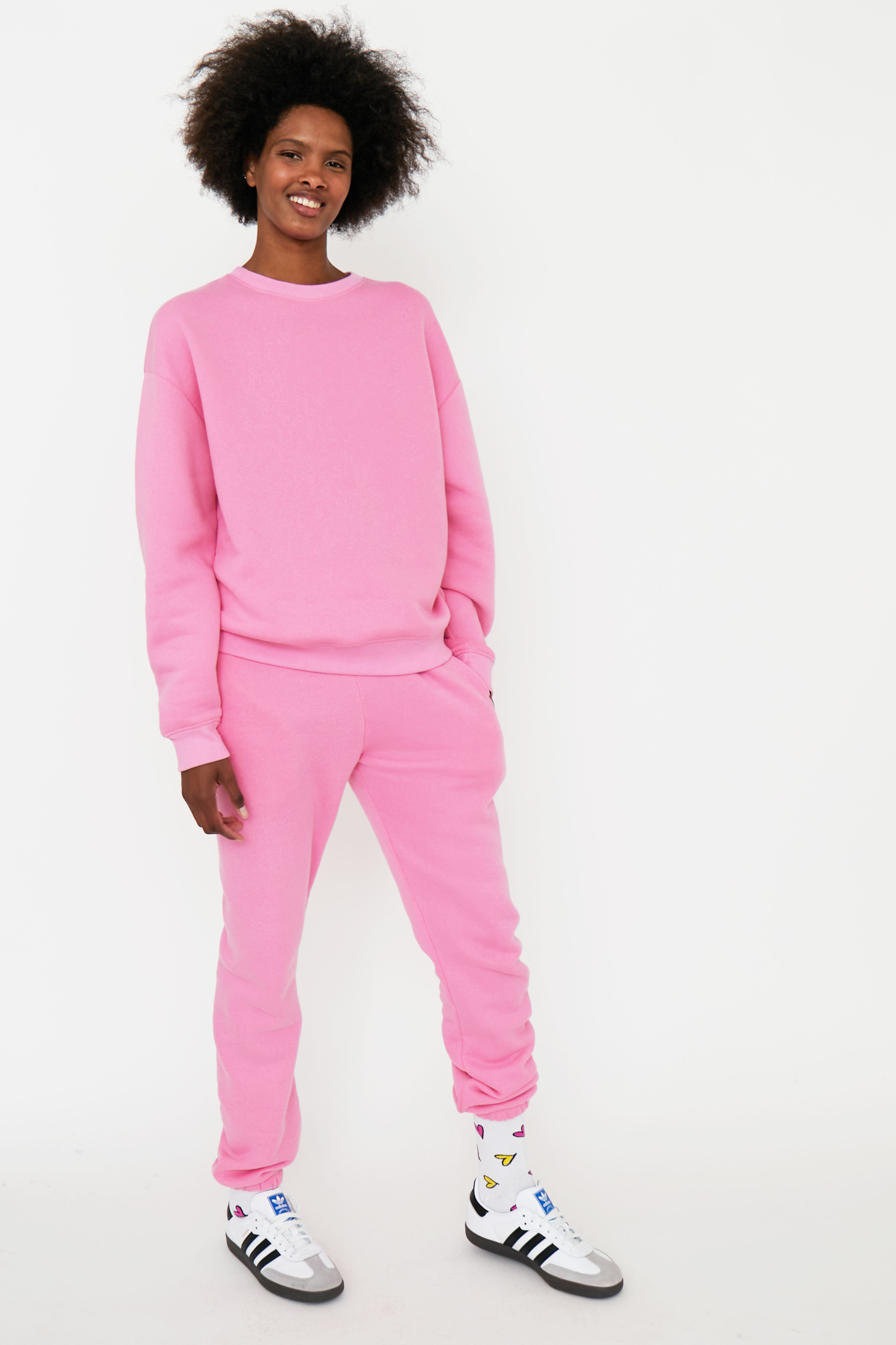 The Oversized Spongee Sweatshirt - Hot Pink
