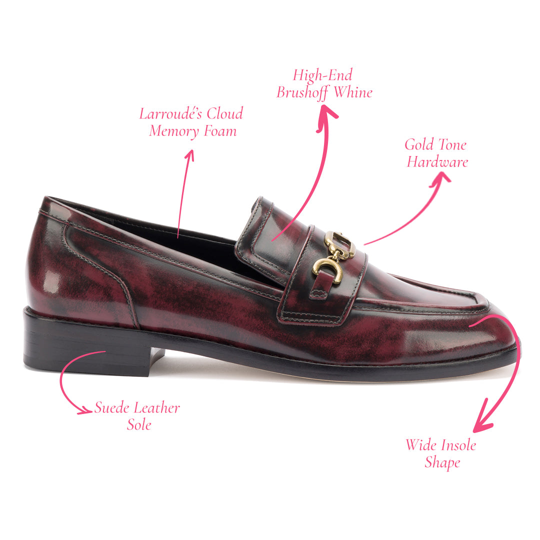 Patricia Loafer In Brushoff Wine Leather