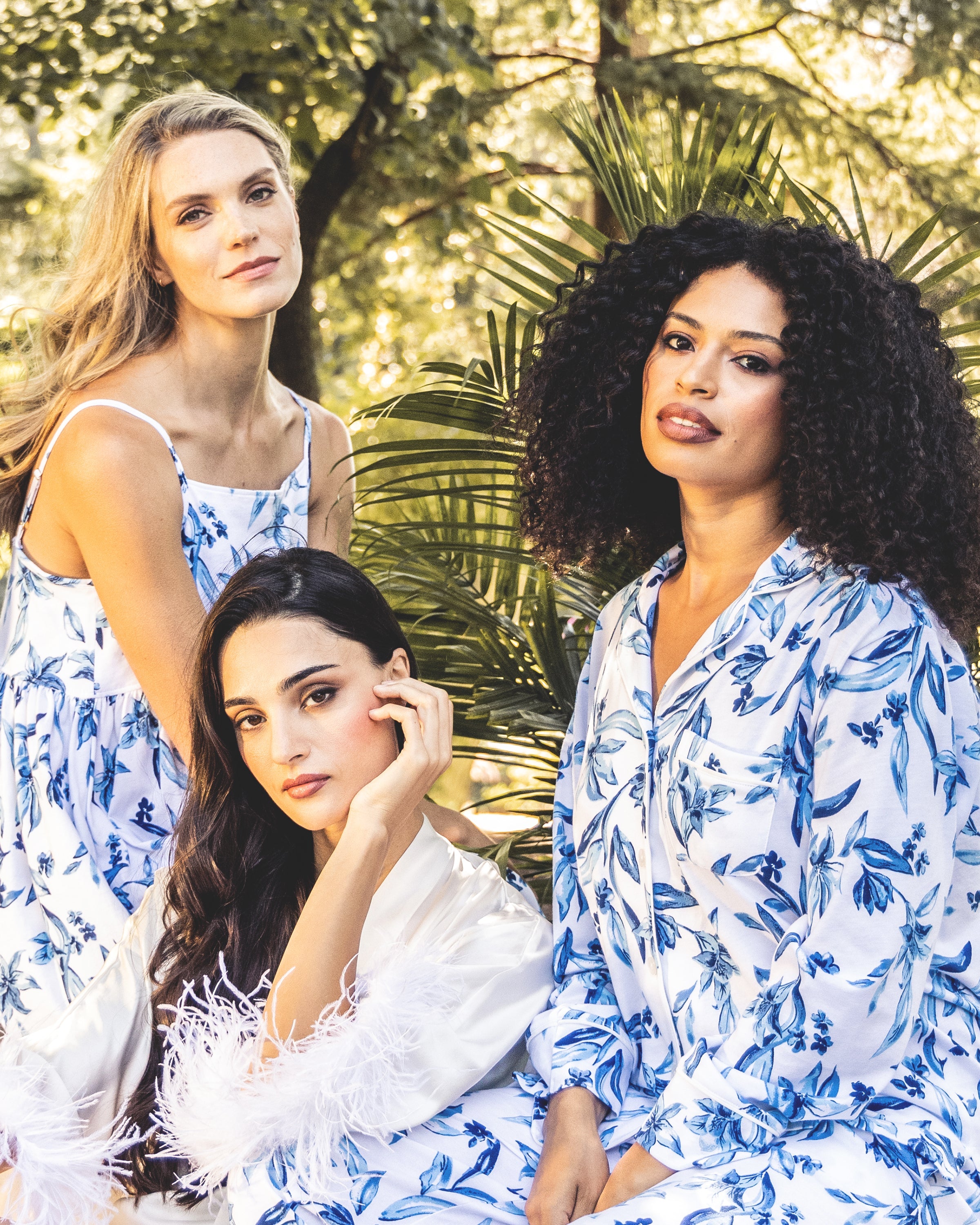 Luxe Pima Cotton Songs of Santorini Pajama Set