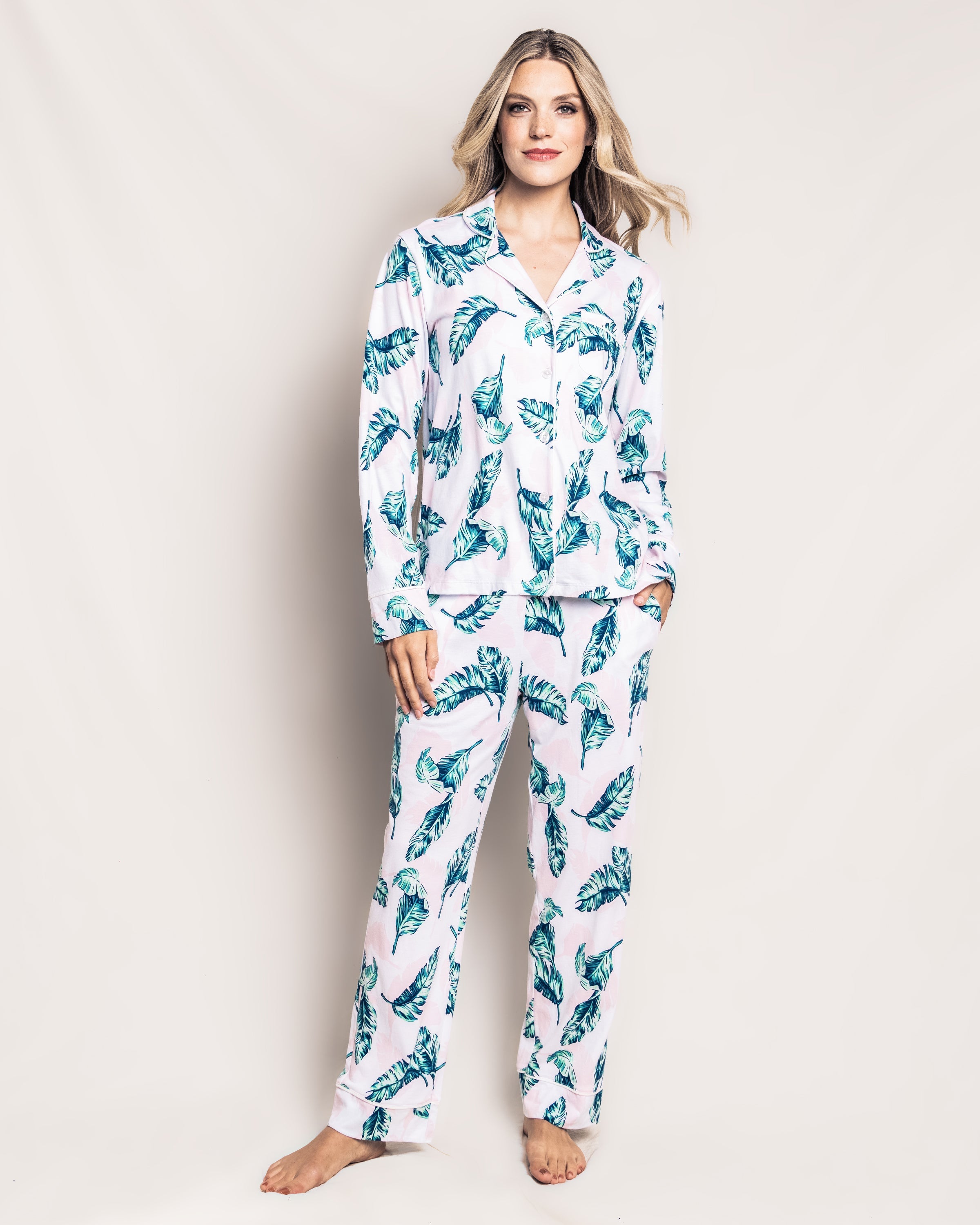 Women's Luxe Pima Cotton Navy Classic Pajama