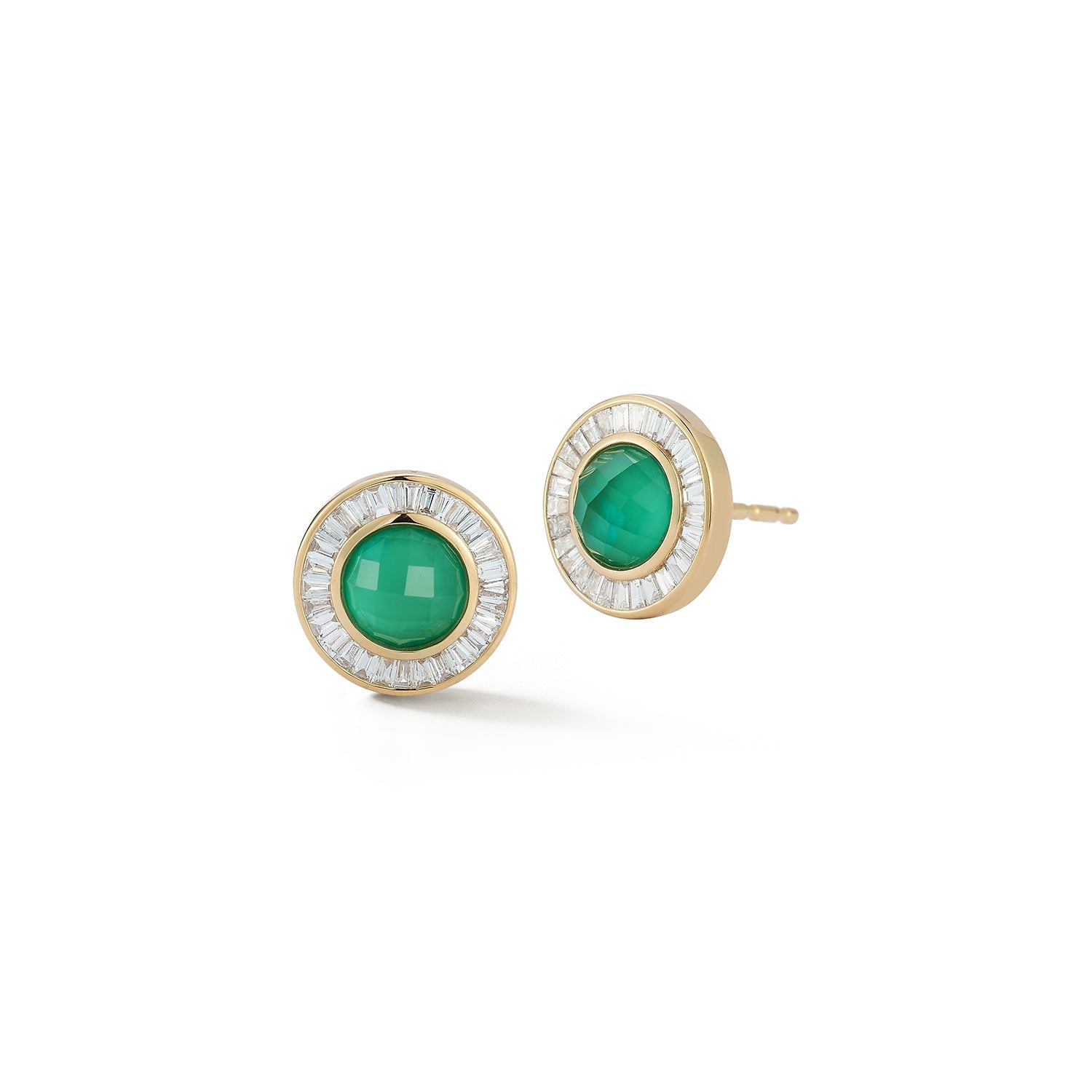 Cosmos Studs - Chrysoprase