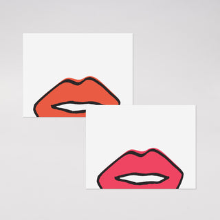 Tarjetas de lugar de servicio de labios