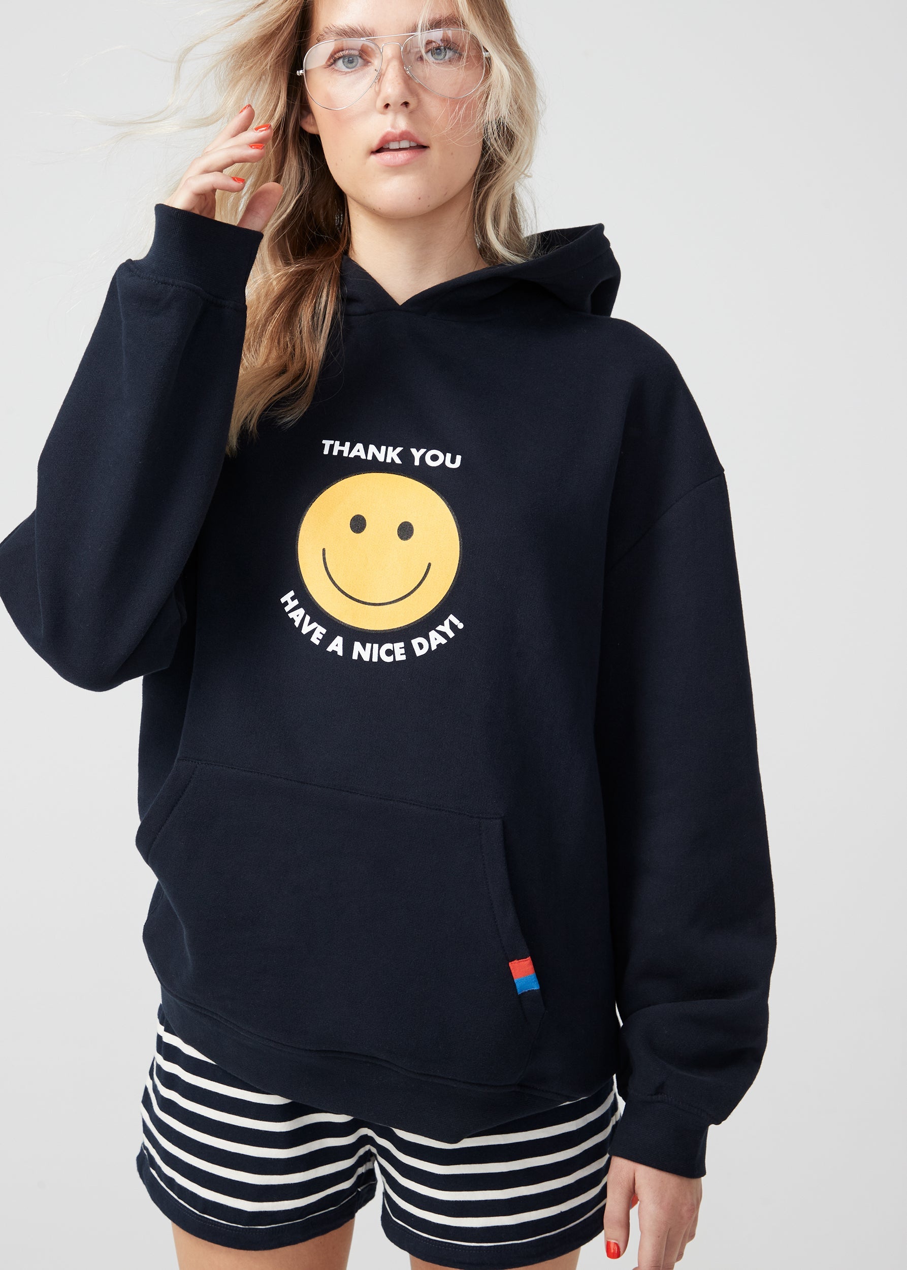 Oversized discount navy hoodie