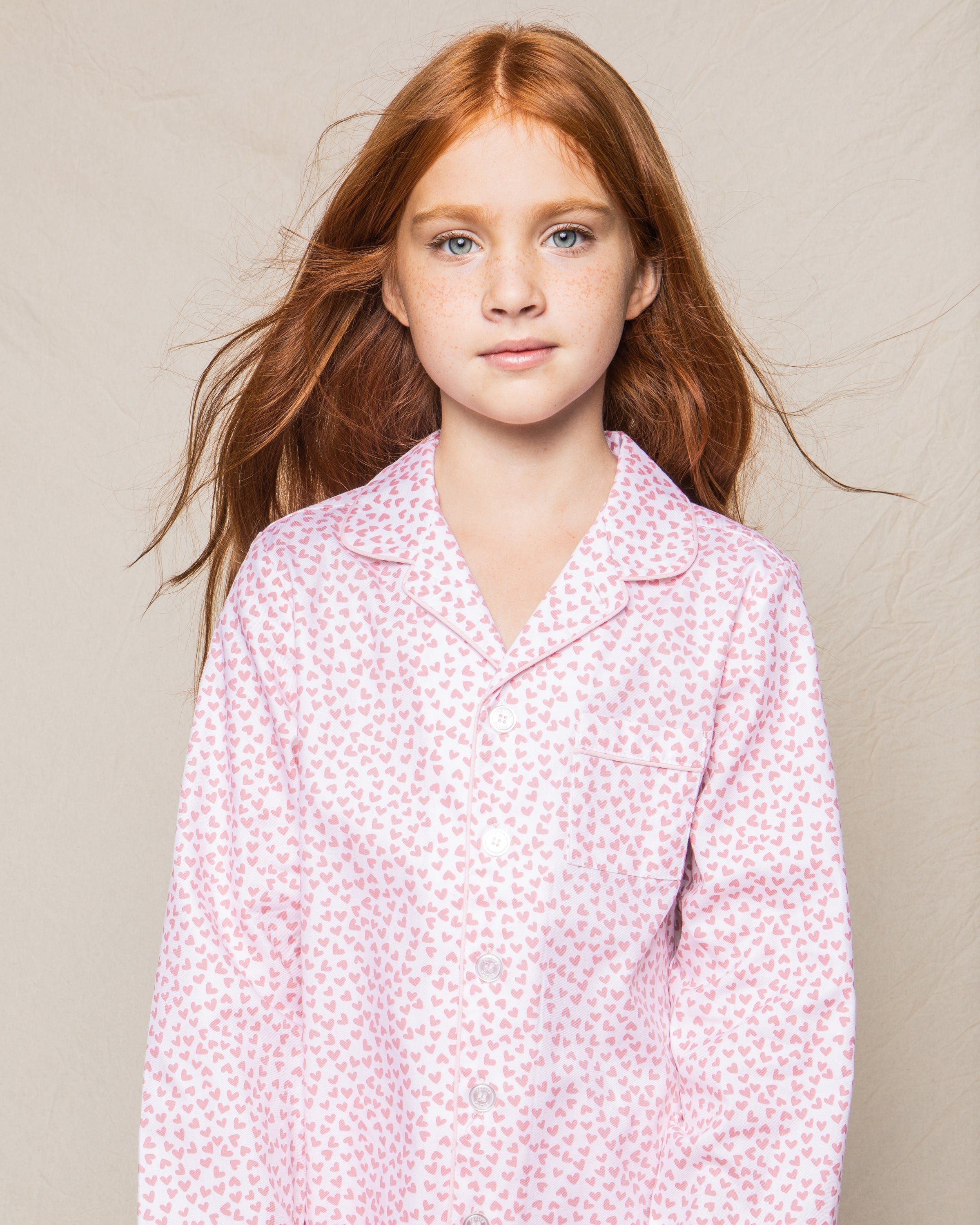 Women's Silk Pajama Set in Pink Stripe