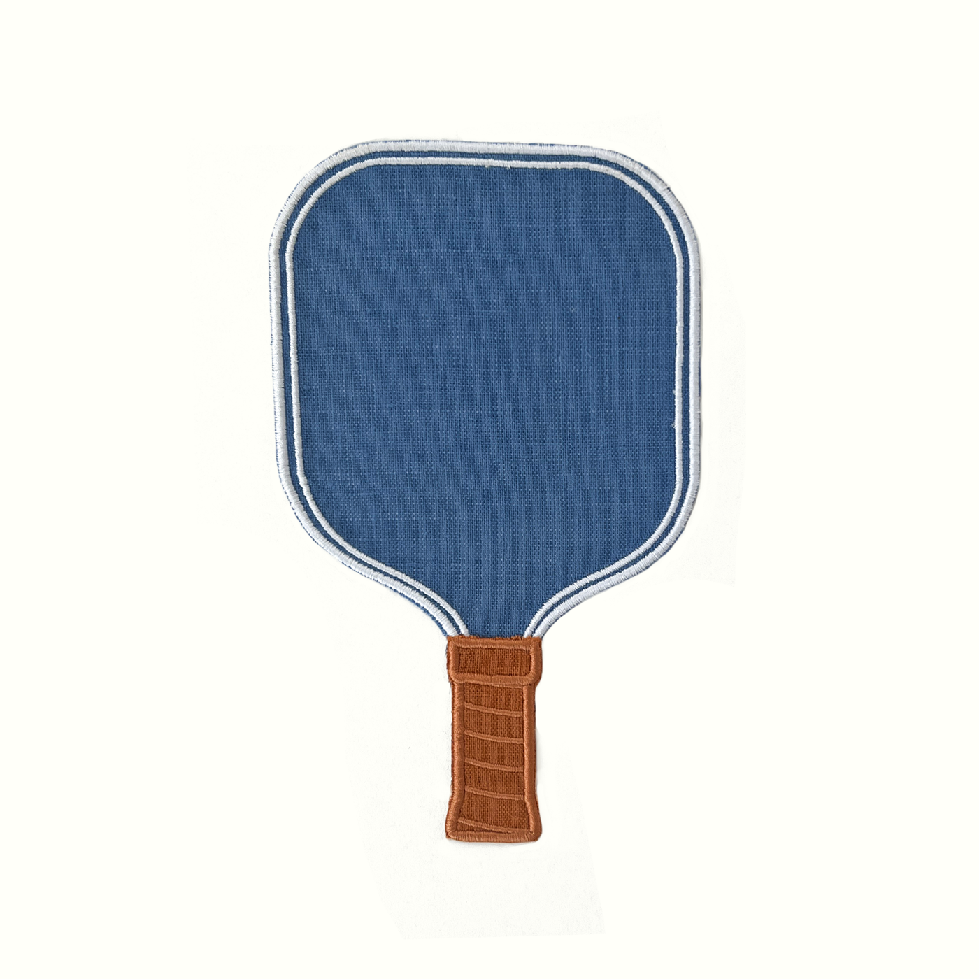 Pickleball Paddle Blue Linen Cocktail Napkins