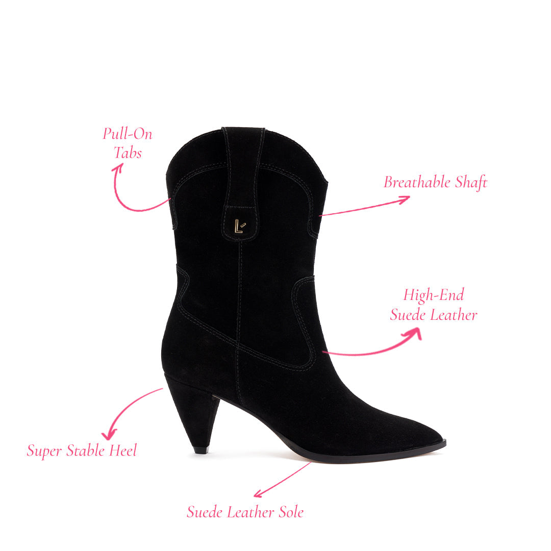 Thelma Boot In Black Suede