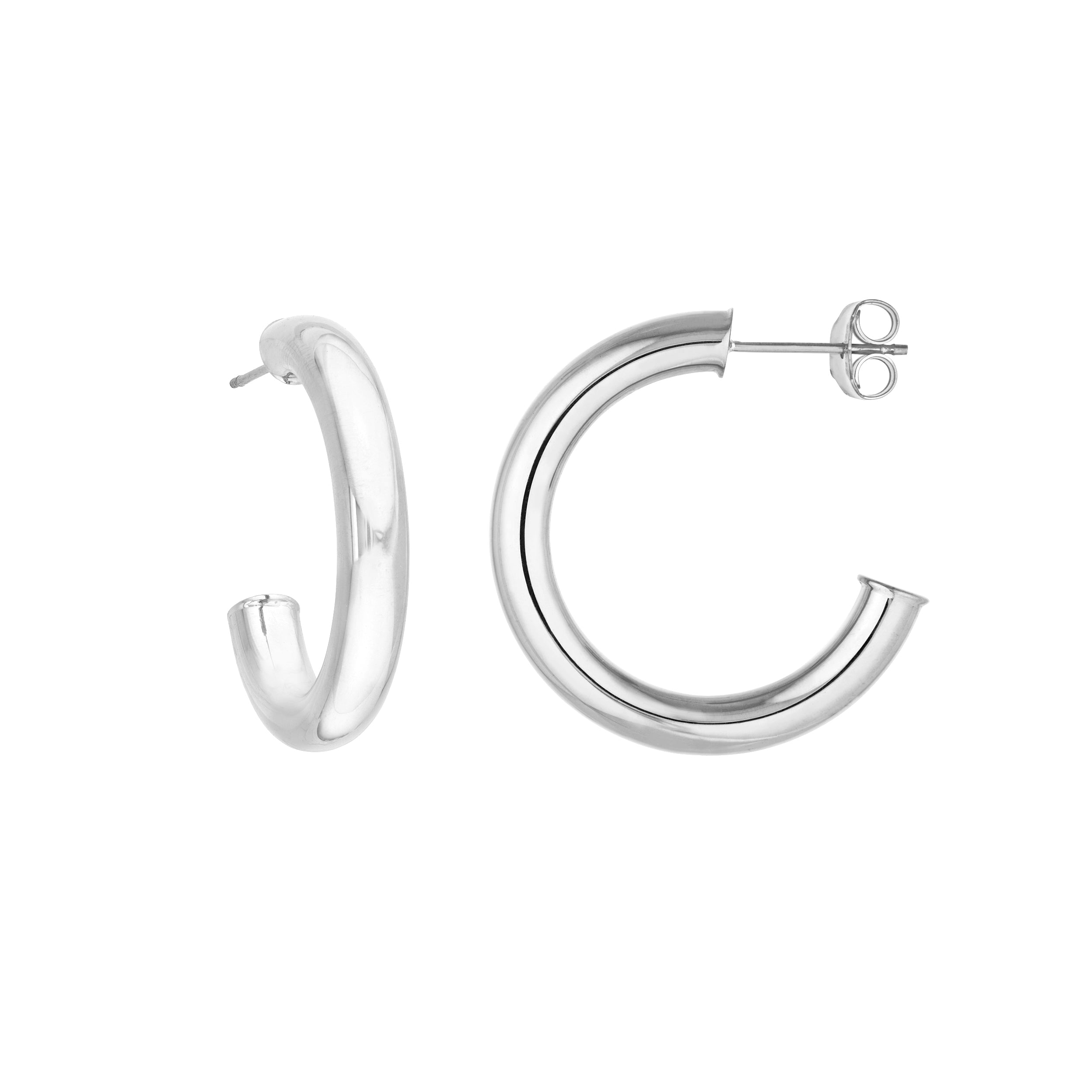 25mm Tube Hoop Earrings