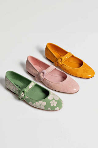 Verona Ballet Flat In Amber Sakura Printed Suede