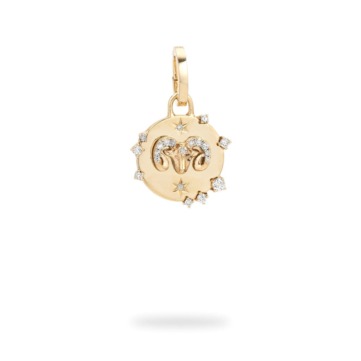 Charm con bisagra de diamante del zodiaco Aries