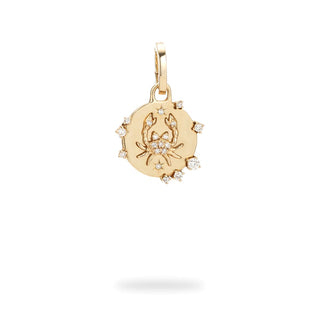 Zodiac Diamond Cancer Hinged Charm