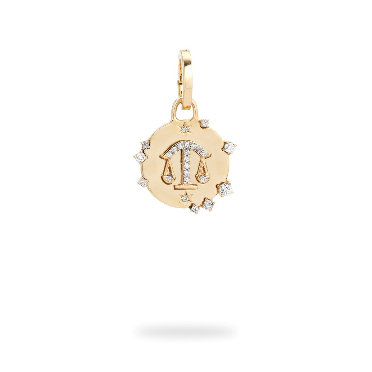 Charm con bisagra de diamante del zodiaco Libra