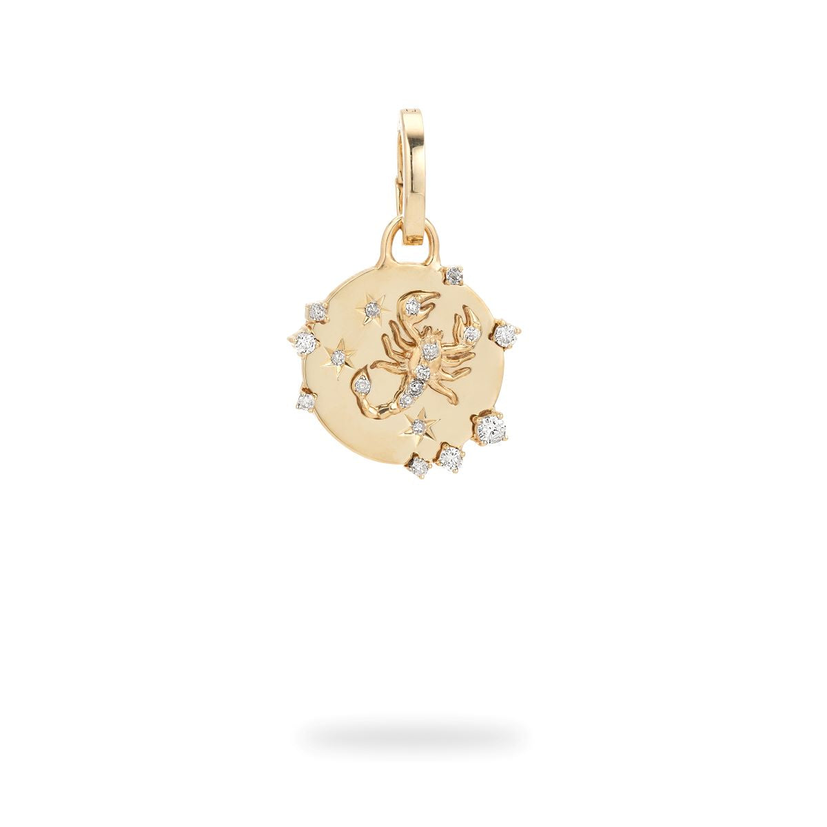 Charm con bisagra de diamante del zodiaco Escorpio