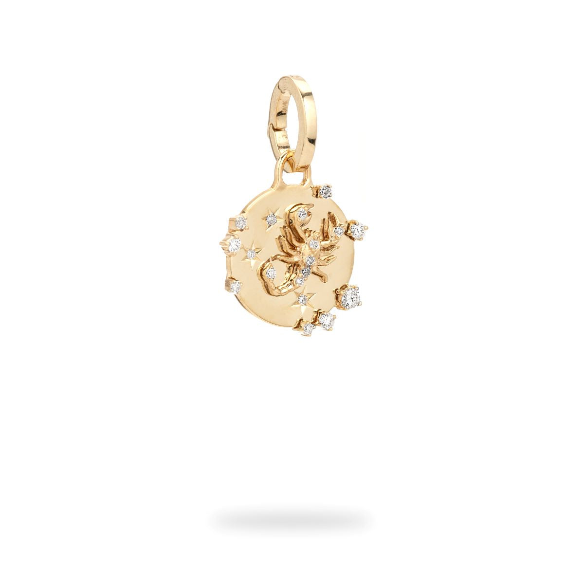 Charm con bisagra de diamante del zodiaco Escorpio