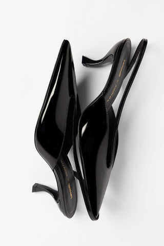 Larroudé by Nicolò B.: Lucia Slingback Pump Black Patent Leather Pump Larroudé x Nicolò Beretta