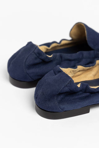 Penny Light Loafer Navy Suede Loafer Larroudé