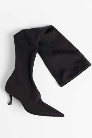 Larroudé by Nicolò B.: Anastasia Low Boot Black Lycra Pump Larroudé x Nicolò Beretta