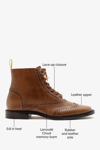 Freddie Boot Burnt Umber Leather Boots Larroudé
