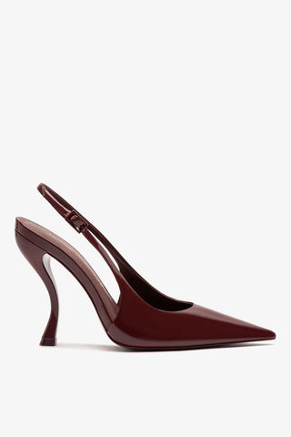 Larroudé by Nicolò B.: Grace Pump Burgundy Patent Leather Pump Larroudé x Nicolò Beretta