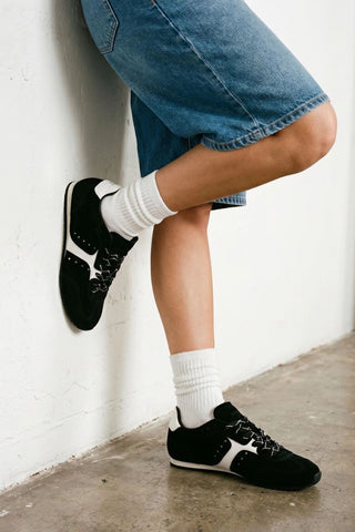 Stella Sneaker In Black Suede