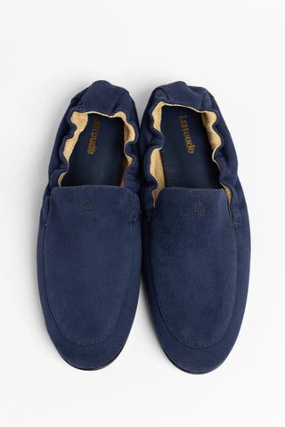 Penny Light Loafer Navy Suede Loafer Larroudé