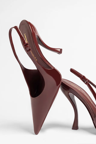 Larroudé by Nicolò B.: Grace Pump Burgundy Patent Leather Pump Larroudé x Nicolò Beretta