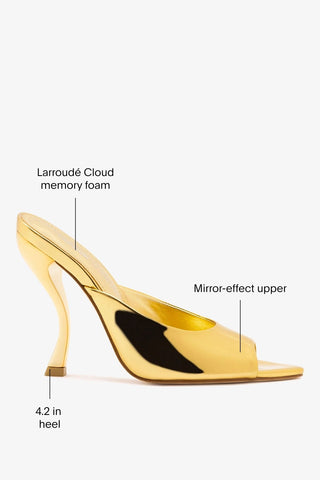 Larroudé x Nicolò B.: Malibu Mule Gold Specchio Mule Larroudé x Nicolò Beretta