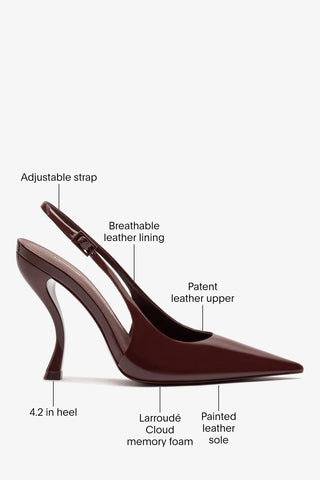 Larroudé by Nicolò B.: Grace Pump Burgundy Patent Leather Pump Larroudé x Nicolò Beretta