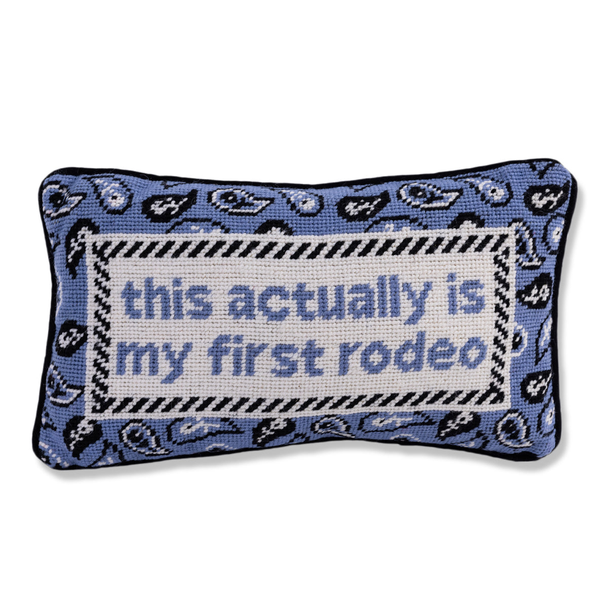 First Rodeo Needlepoint Pillow