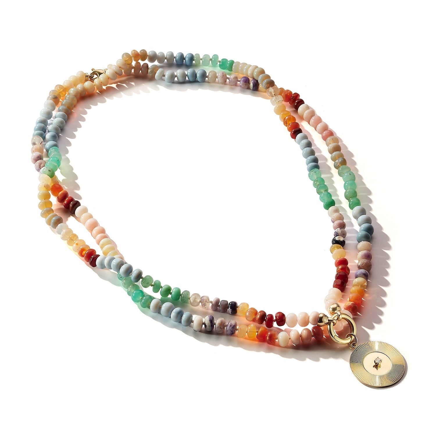 Multicolor Opal Necklaces with Charm Clasp