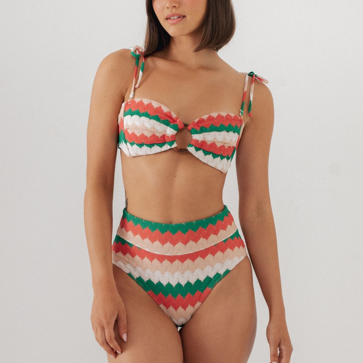 Parte inferior de bikini de talle alto con cobertura adicional Gelato