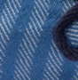 Egyptian Blue Striped Fabric and Navy Trimming