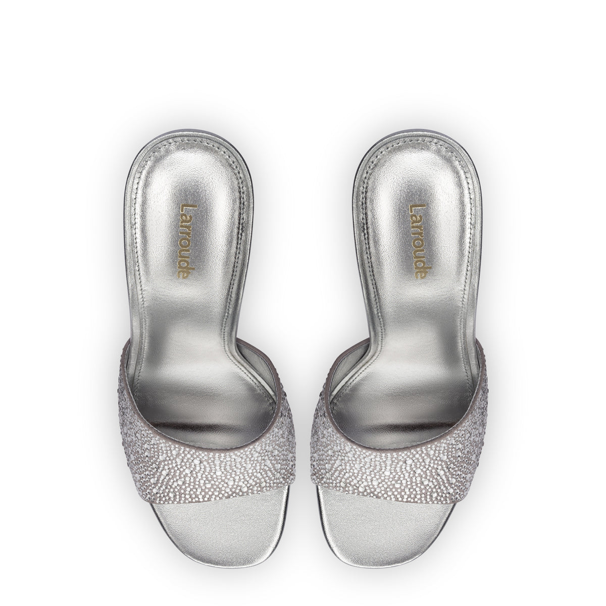 Colette Crystal Mule In Gray Suede