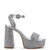 Dolly Crystal Sandal In Gray Suede