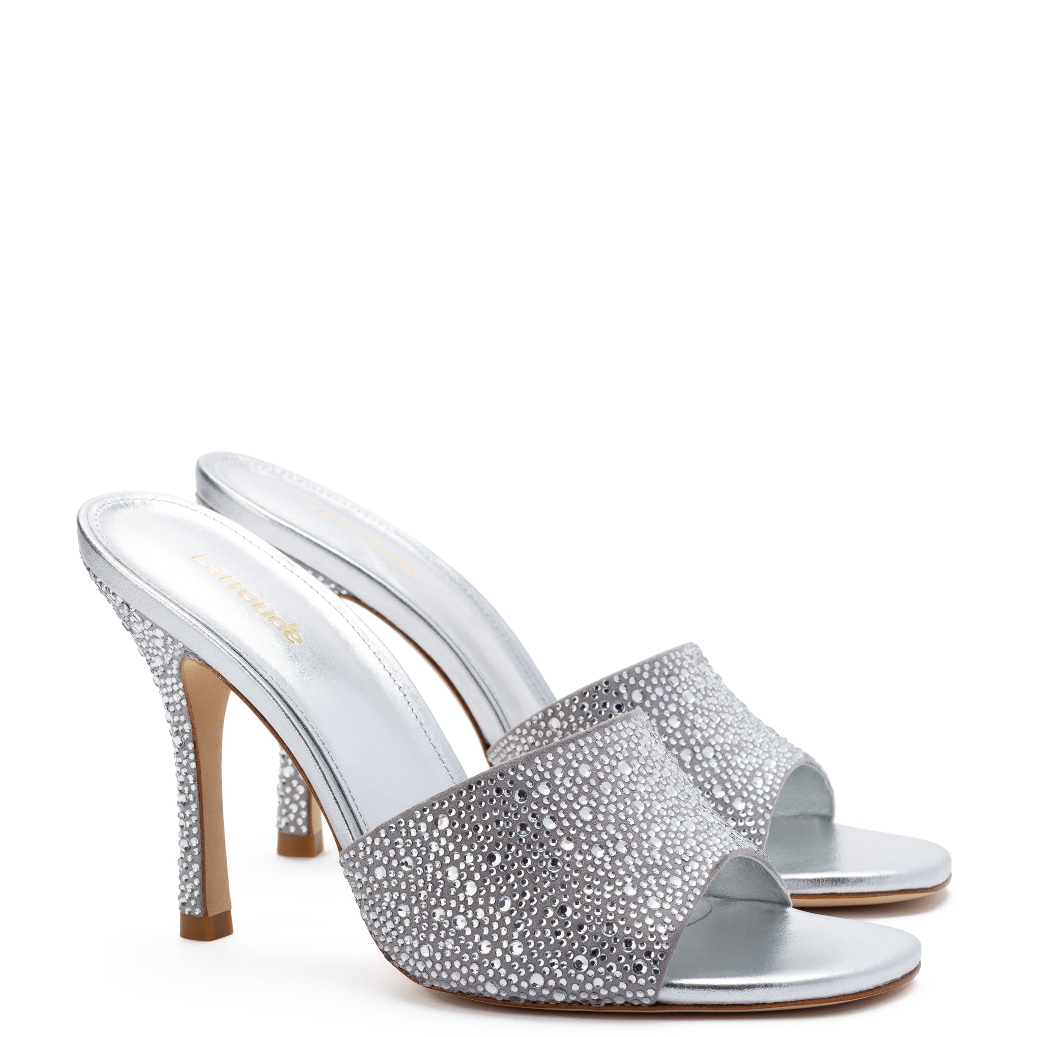 Mule Colette Crystal en ante gris