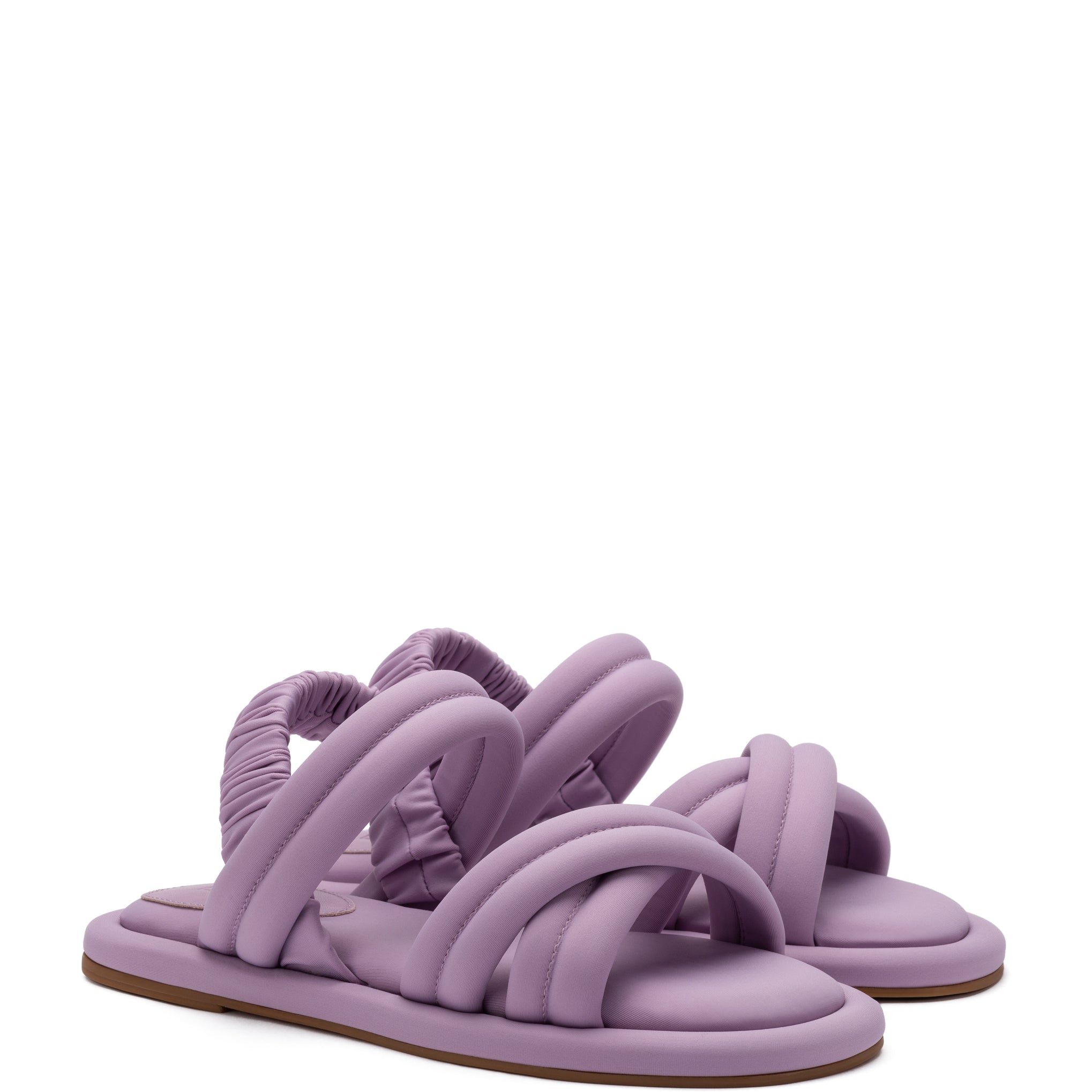 Joshua Flat Sandal In Lavender Lycra