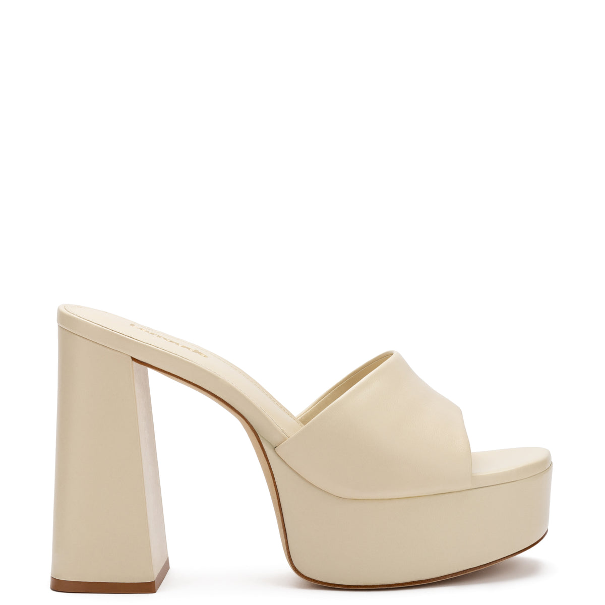 Dolly Mule In Ivory Leather