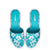 Miso Platform Sandal In Acqua Floral Knit