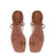 Portofino Flat Sandal In Caramel Leather