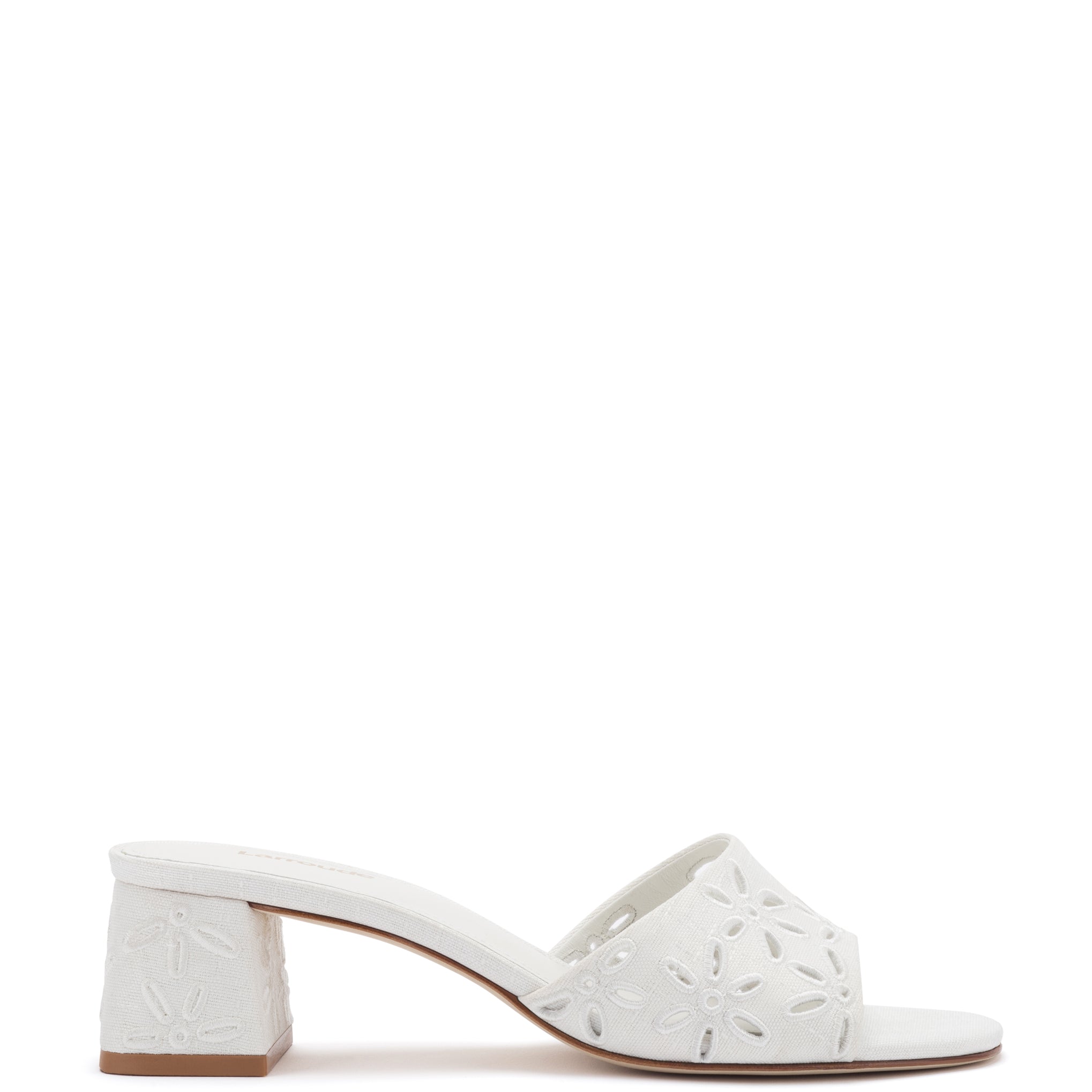 Brigitte Mule en lino blanco