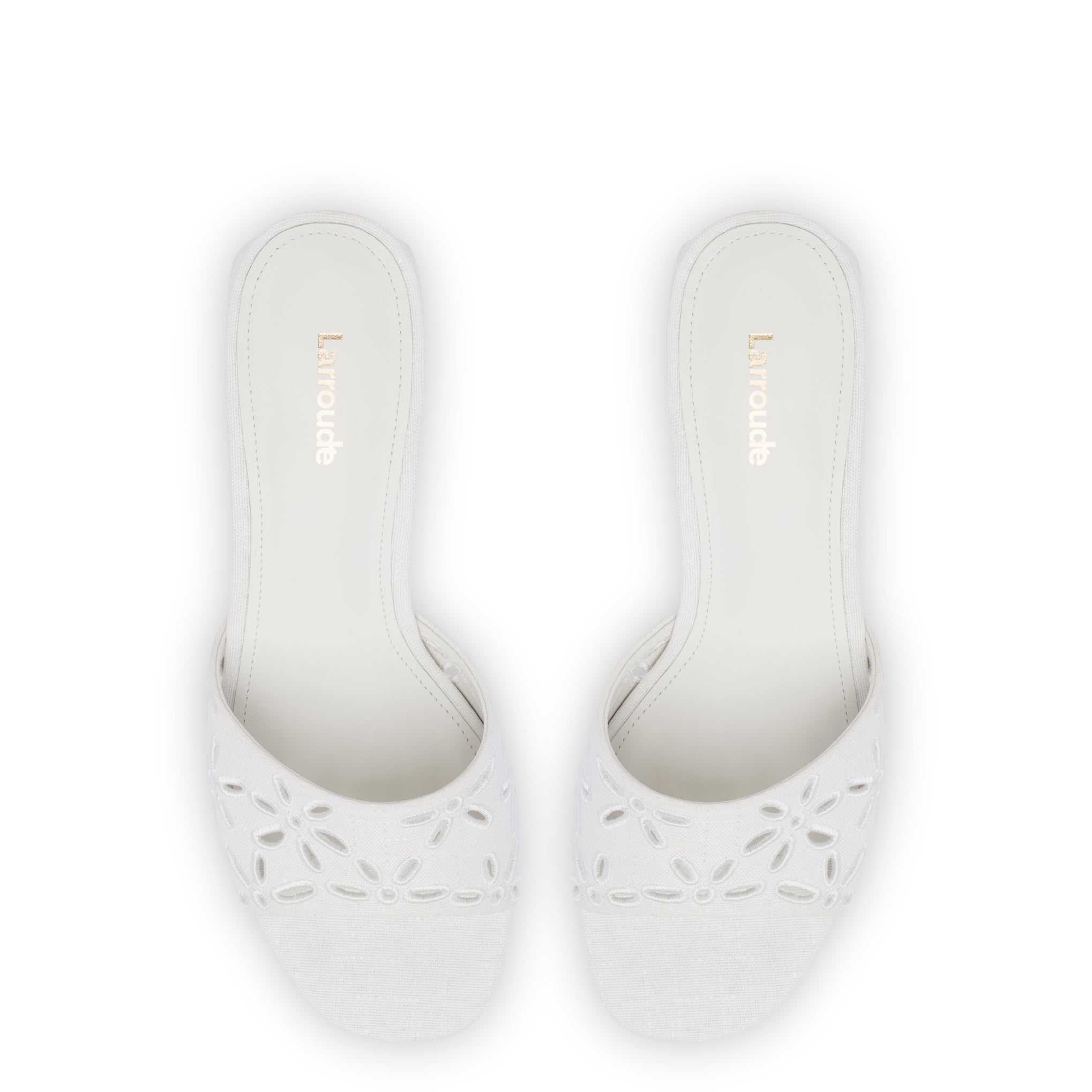 Brigitte Mule en lino blanco