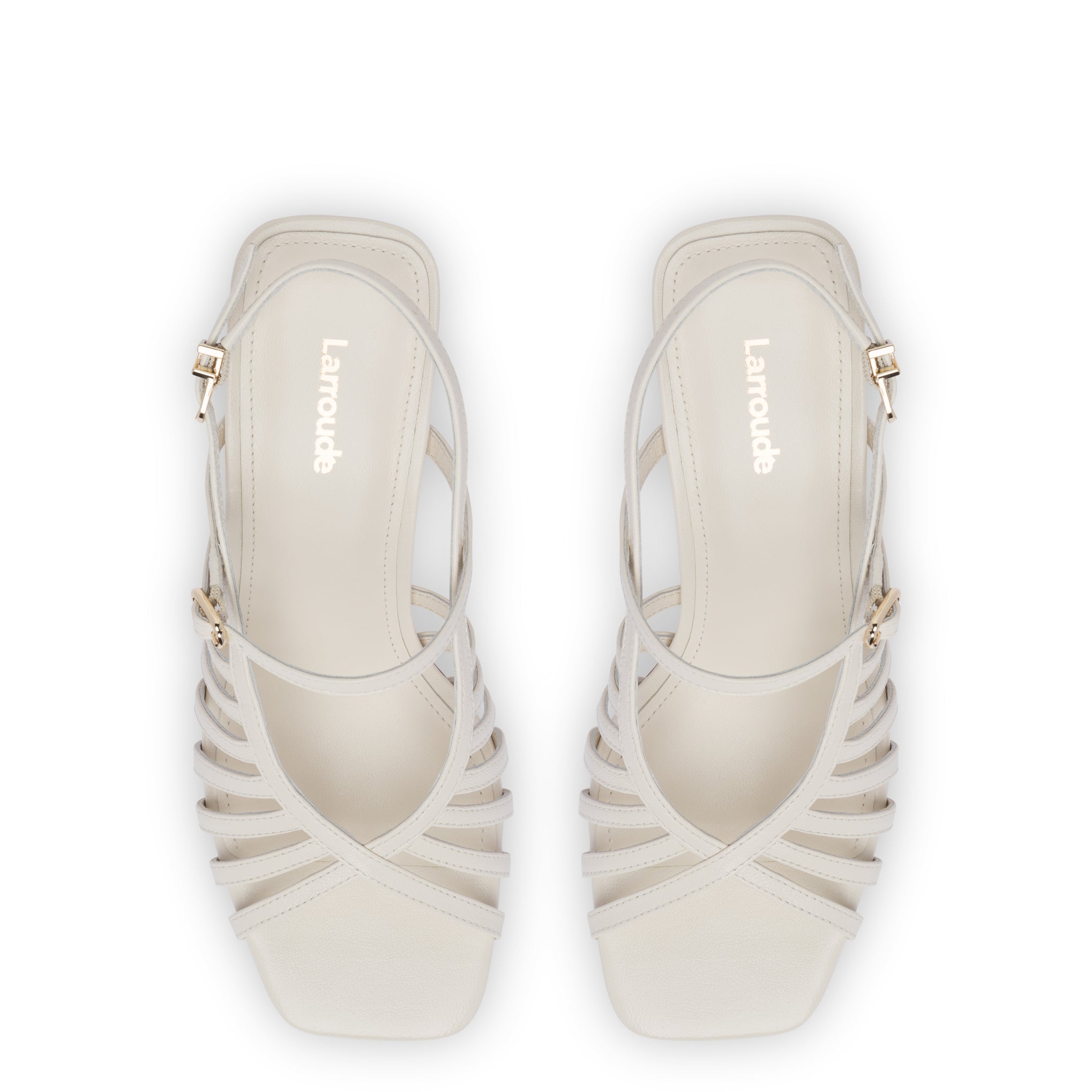 Leandra Sandal In Ivory Leather