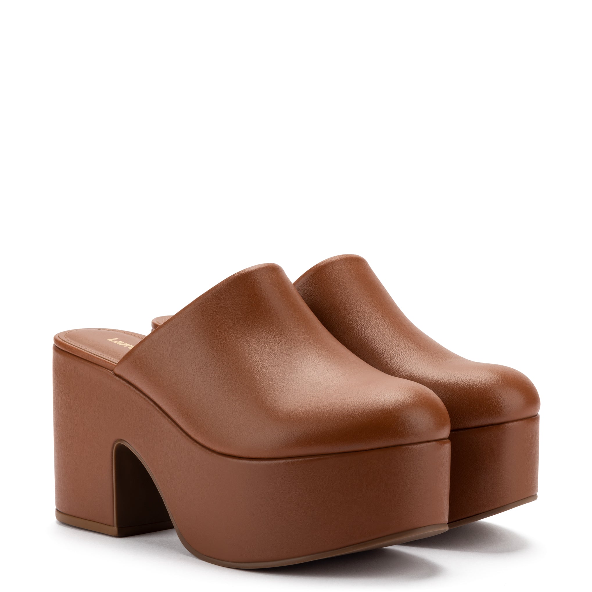 Brown sales platform clogs