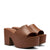 Miso Platform Sandal In Caramel Leather