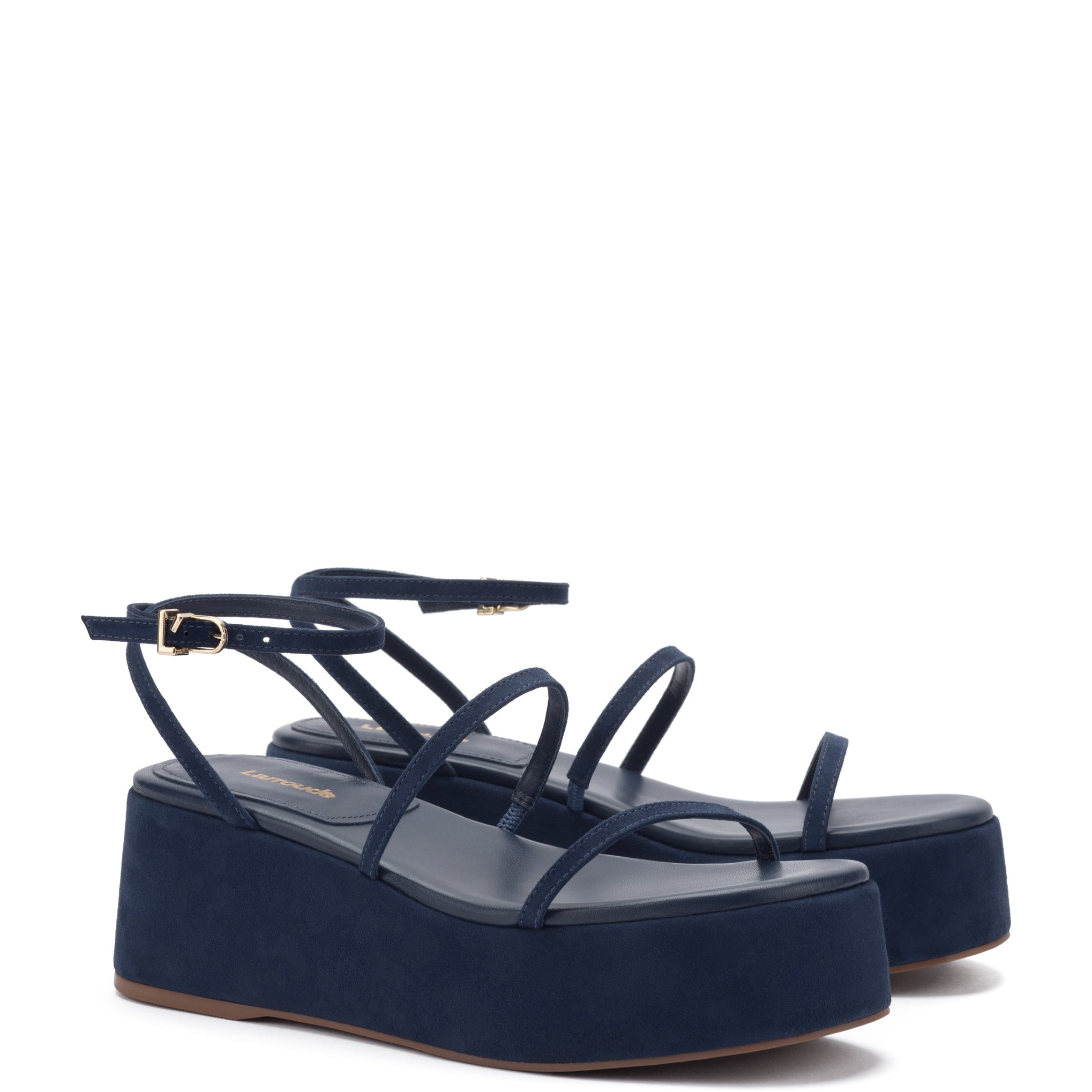 Navy best sale platform wedges