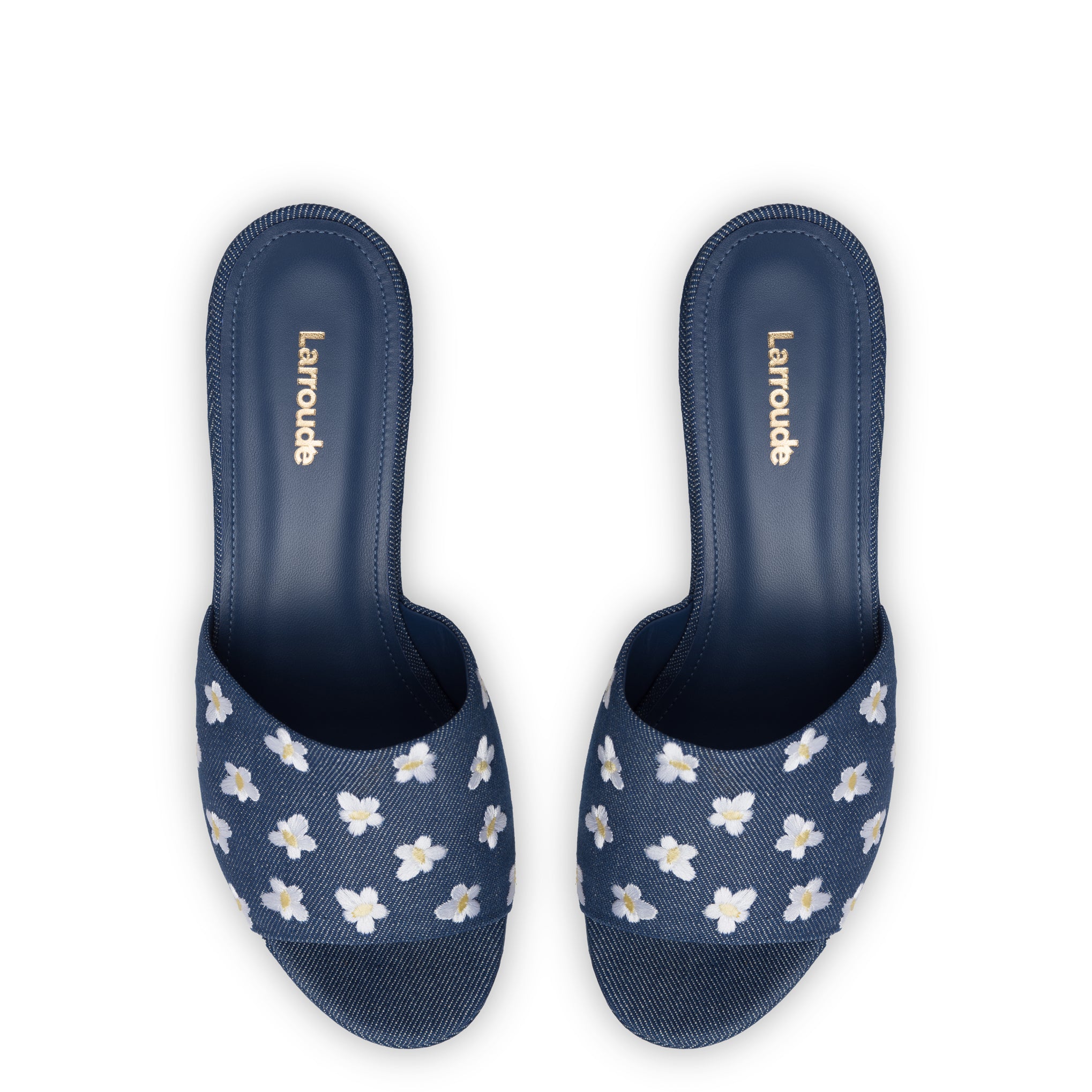 Miso Platform Sandal In Blue Denim