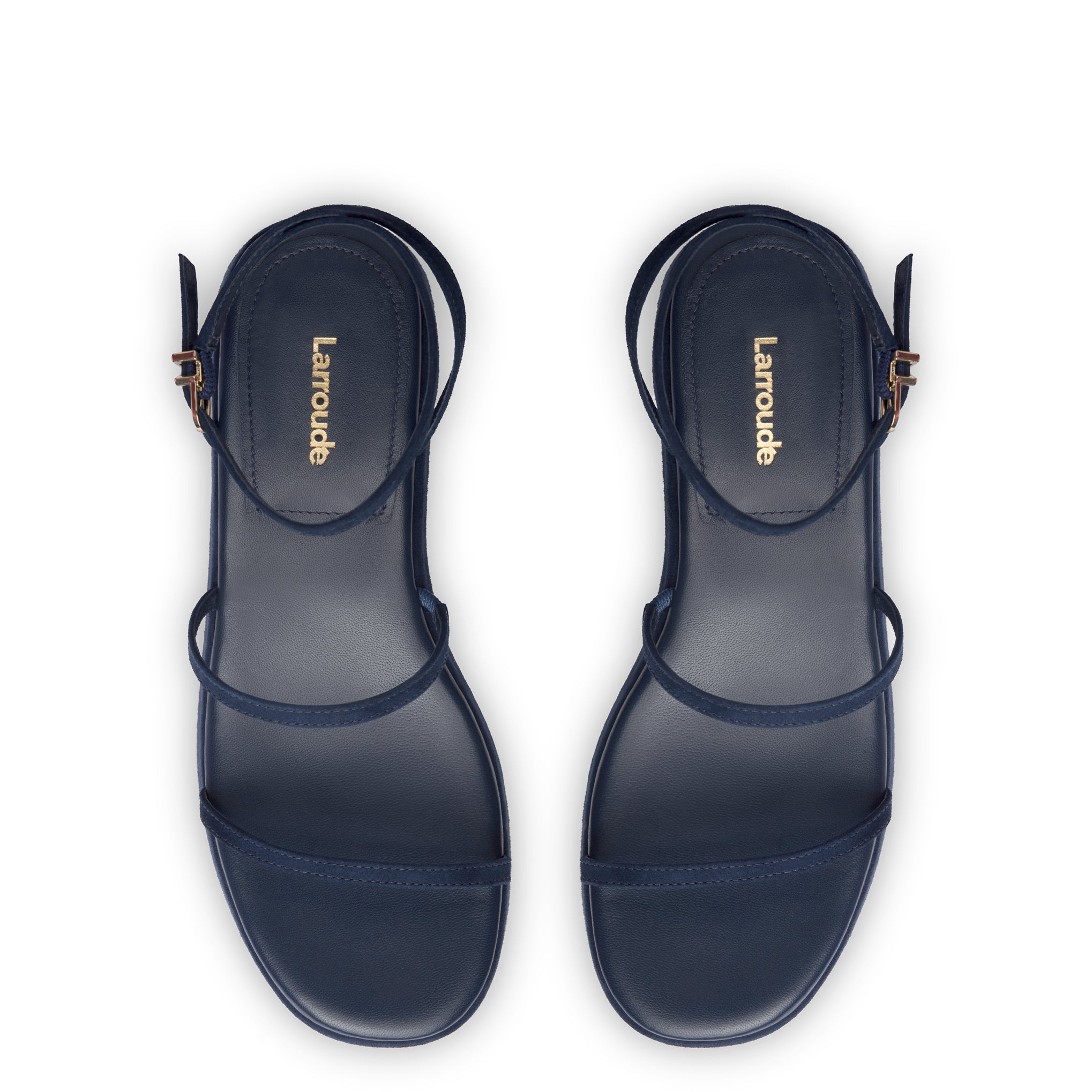 Gio Flatform Sandal In Navy Suede